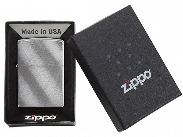 Зажигалка ZIPPO Classic с покрытием Brushed Chrome с логотипом в Симферополе заказать по выгодной цене в кибермаркете AvroraStore