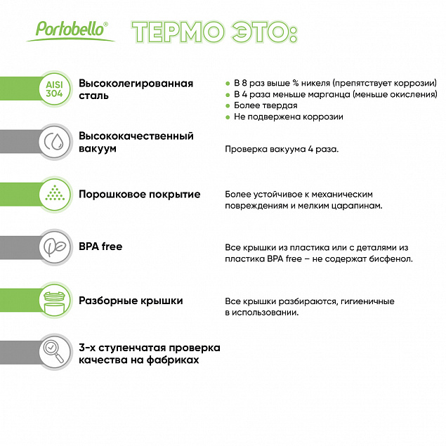 Термобутылка вакуумная герметичная Portobello, Fresco Neo, 500 ml, белая с логотипом в Симферополе заказать по выгодной цене в кибермаркете AvroraStore